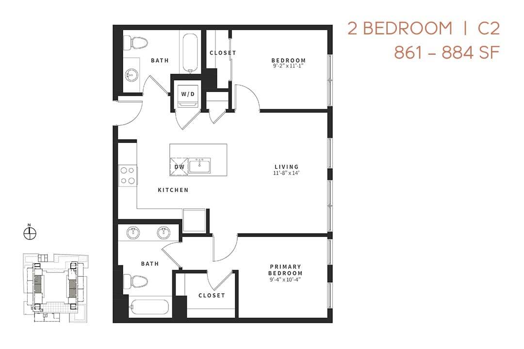 Floor Plan - Two Bedroom C2