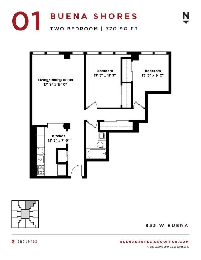 Floor Plan - Two Bedroom