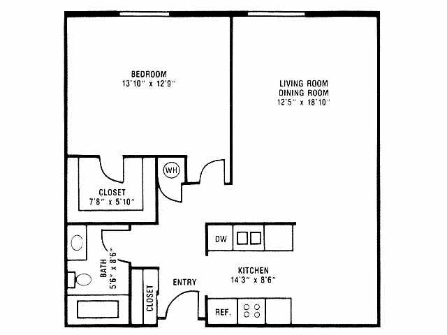 1BR/1BA - 1BED 1BATH