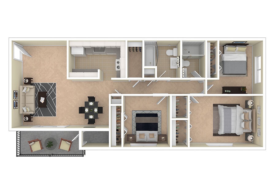 Floor Plan - 3 BEDROOM