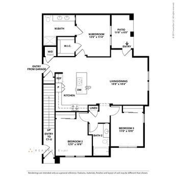 Floor Plan - THREE W/ 2 Car Attached Garage