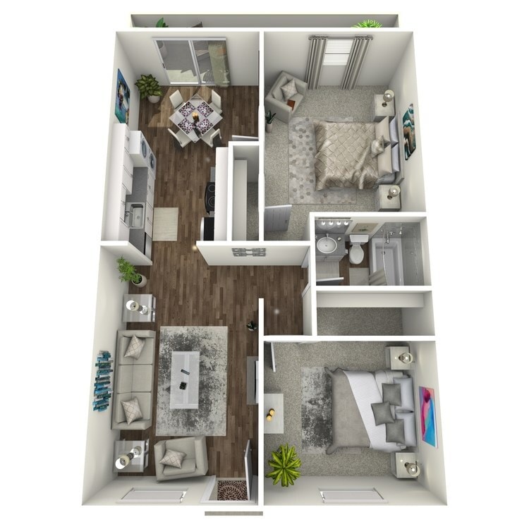 Overhead_135921.jpg - 2 Bed 1 Bath A