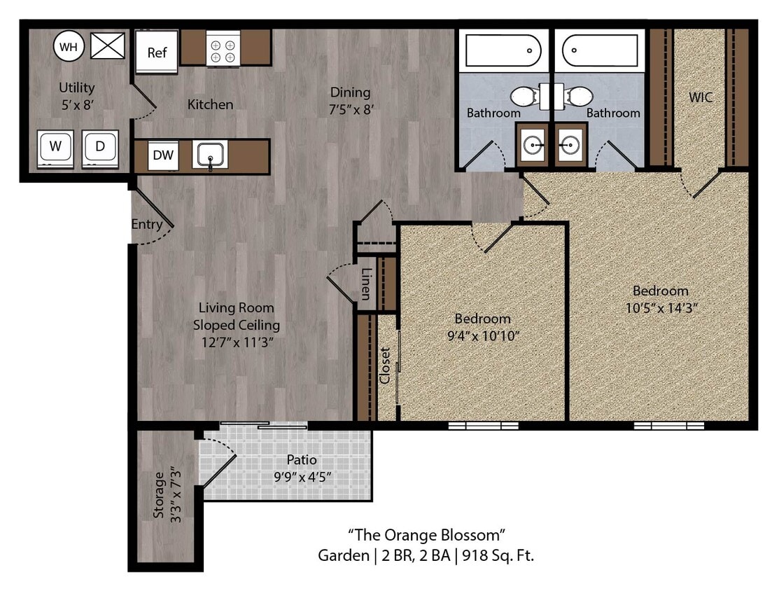 Floor Plan - The Orange Blossom