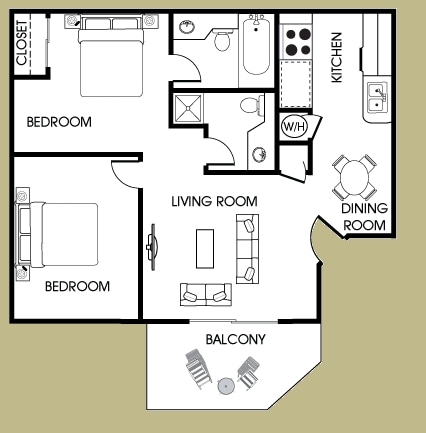 Pacifica - 2 Bedroom x 2 Bath
