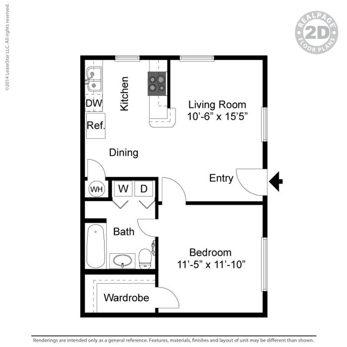 1BR/1BA - Sonoma