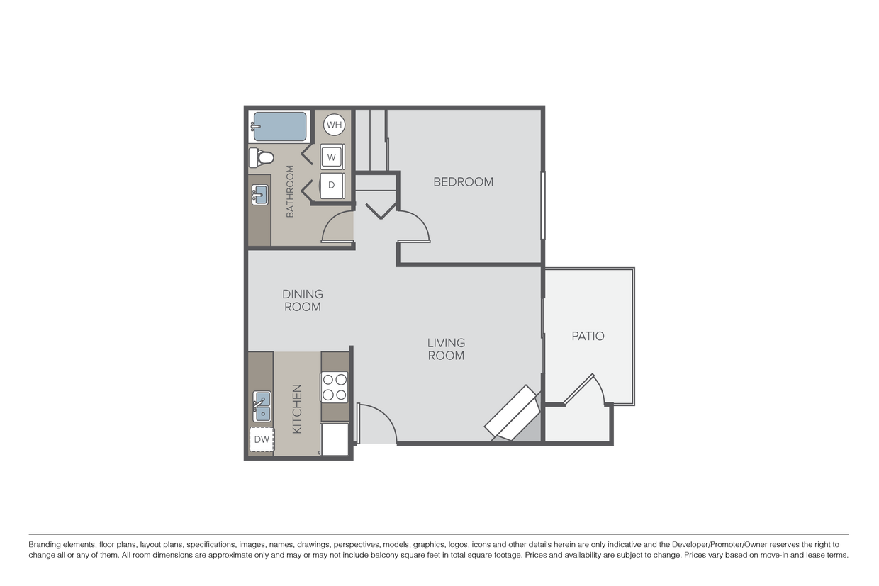 1 Bed 1 Bath - A2 - 1 Bed 1 Bath - A2