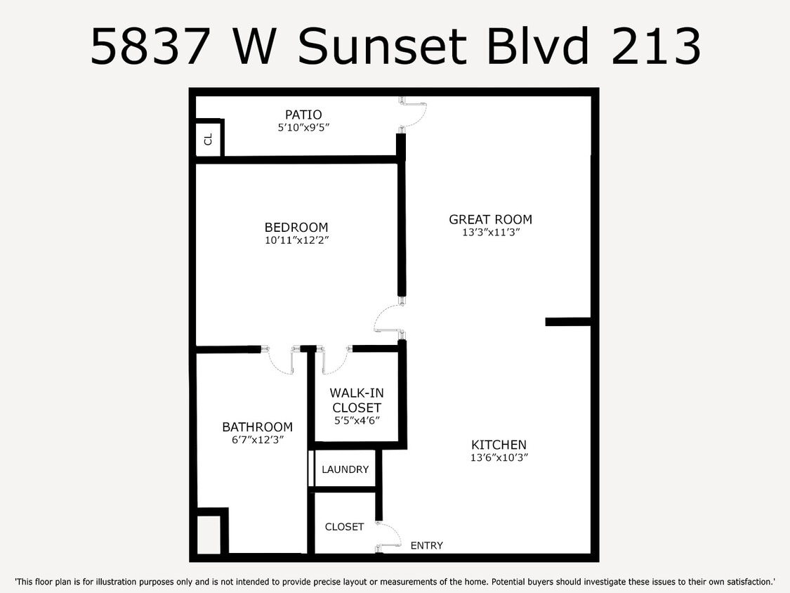Floor Plan - 1BD/1BTH W LARGE BALCONIES! 