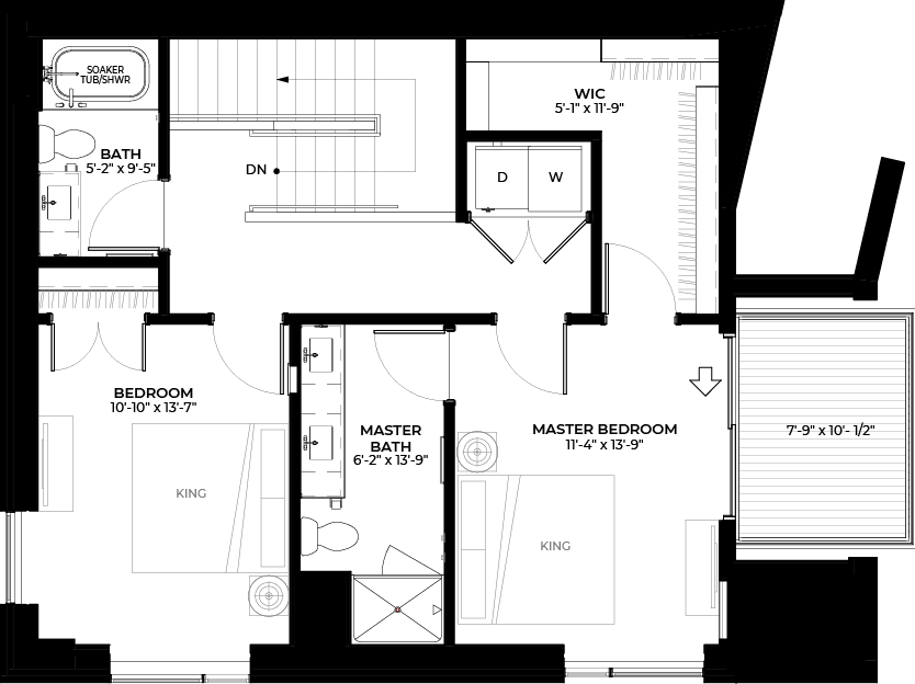 Floor Plan - Ironwood with Den (TH5)
