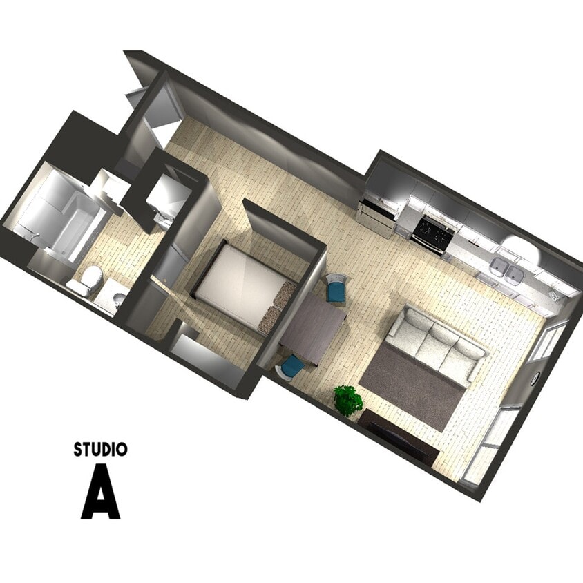 Floor Plan - 1-Bed A