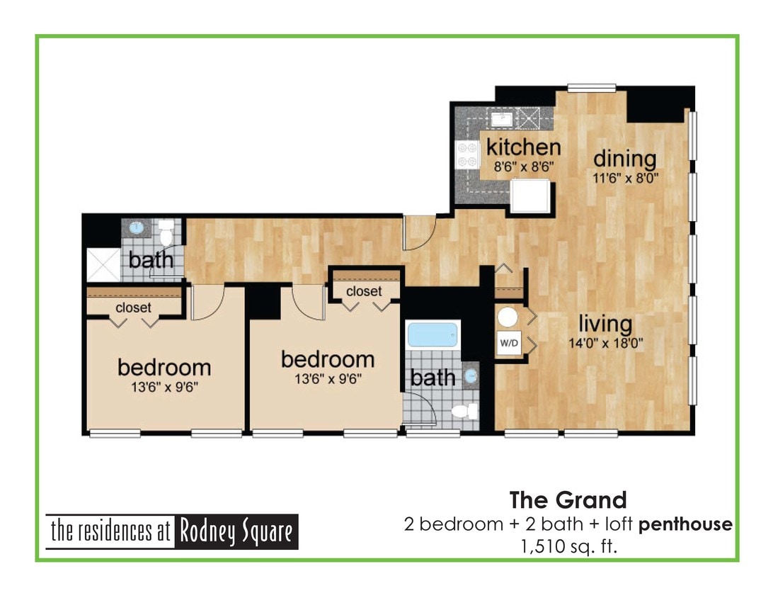 Floor Plan - Christina Two Bedroom