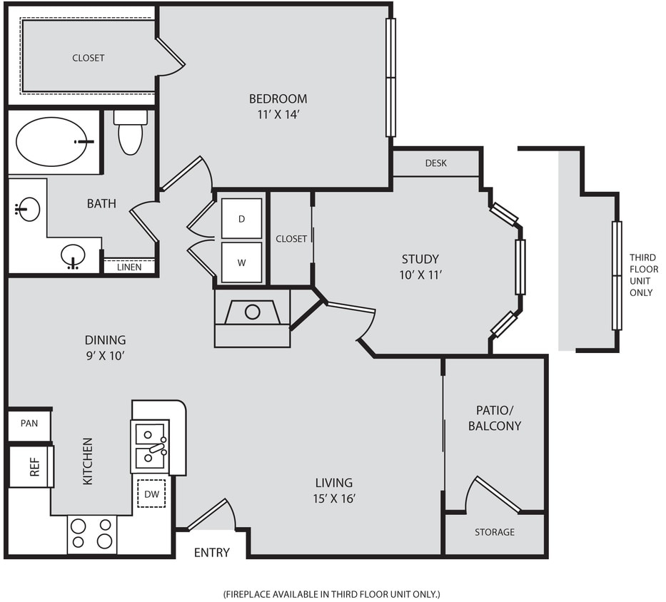 Parc At Wall Street - B1S - 1 Beds - 1 Baths - 902 Sq. ft. - B1S