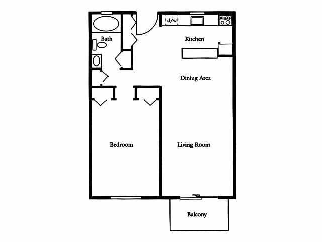 Floorplan - 1 Bedroom