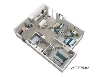 B1A - 661 Sq. Ft. - B1A