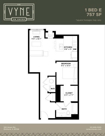 Final - Vyne On Haven - Floor Plans - 1 BED E -TYPE B - 1 BED - E