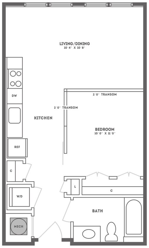 Floor Plan - Junior 1 Bedroom