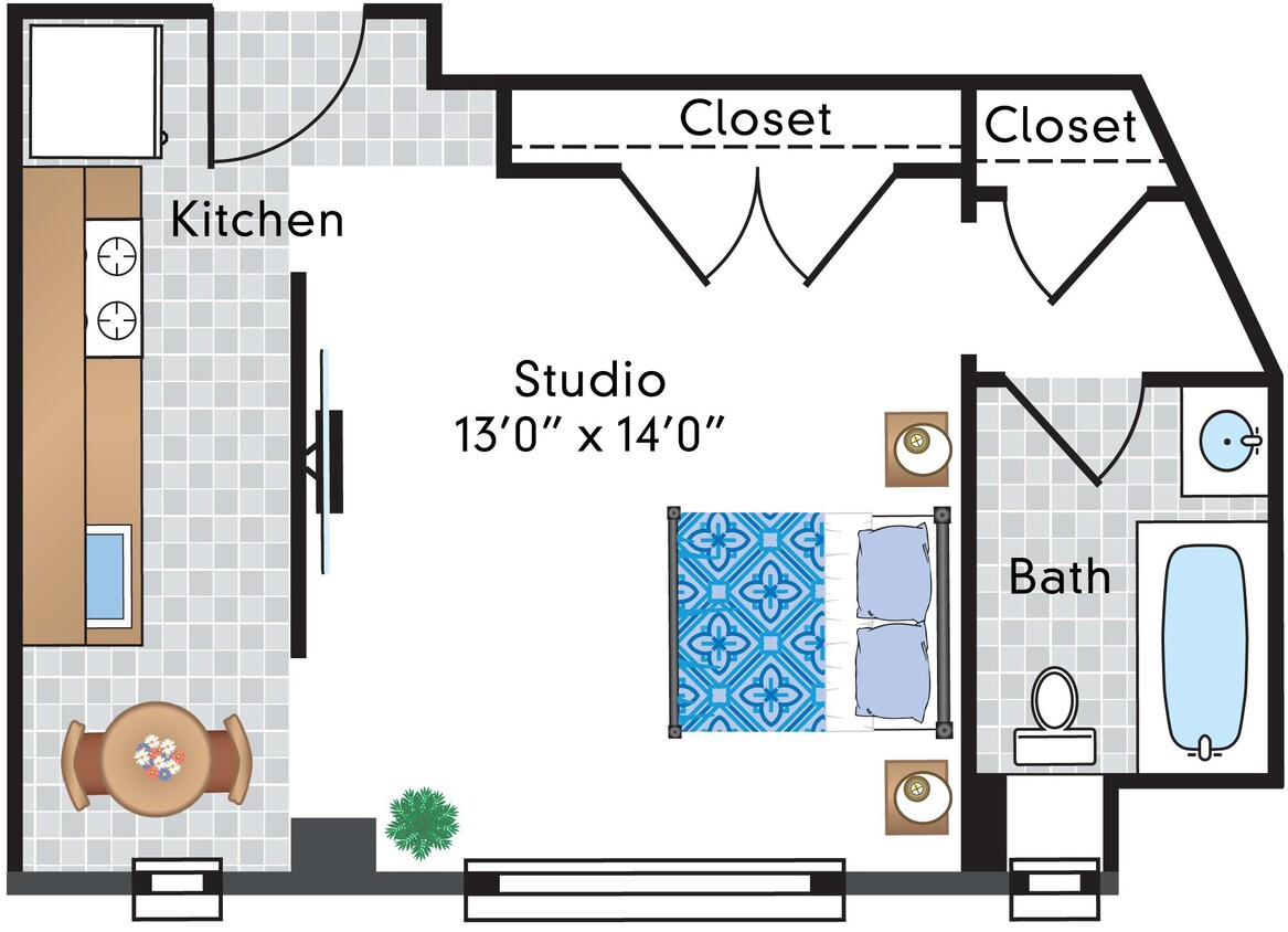 Floor Plan - Renovated Studio 11 Tier
