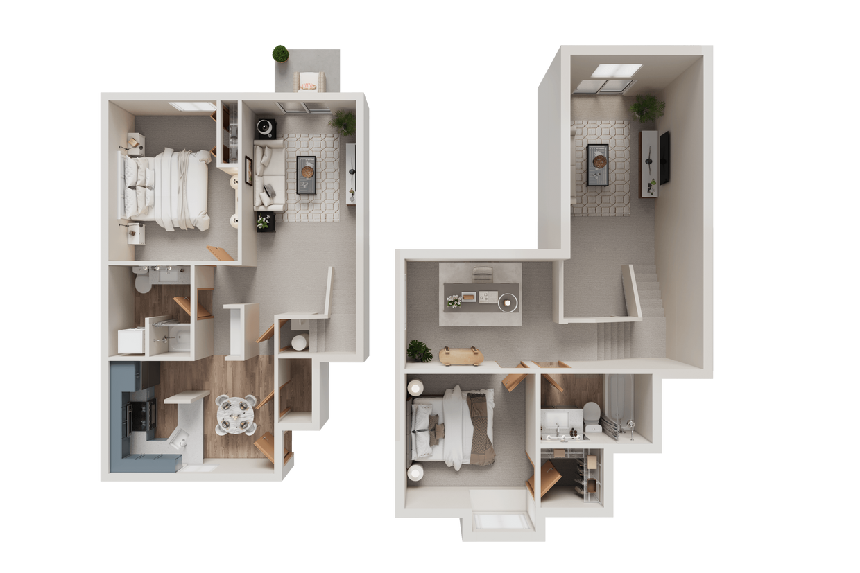 Floor Plan - Two Bedroom Loft
