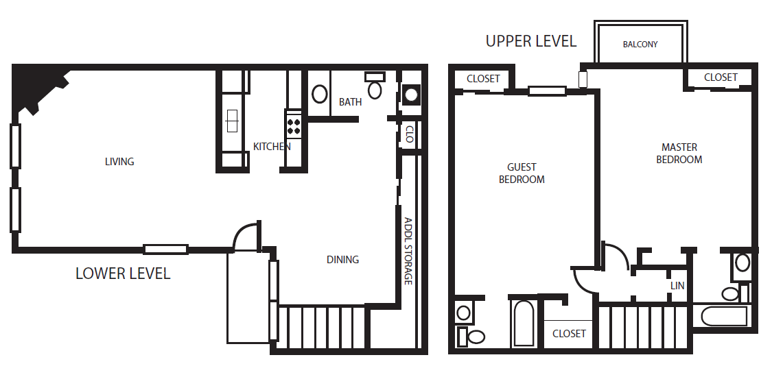 Floor Plan - TOWNHOME - 2 Bed | 2 Bath | 1118  sq ft