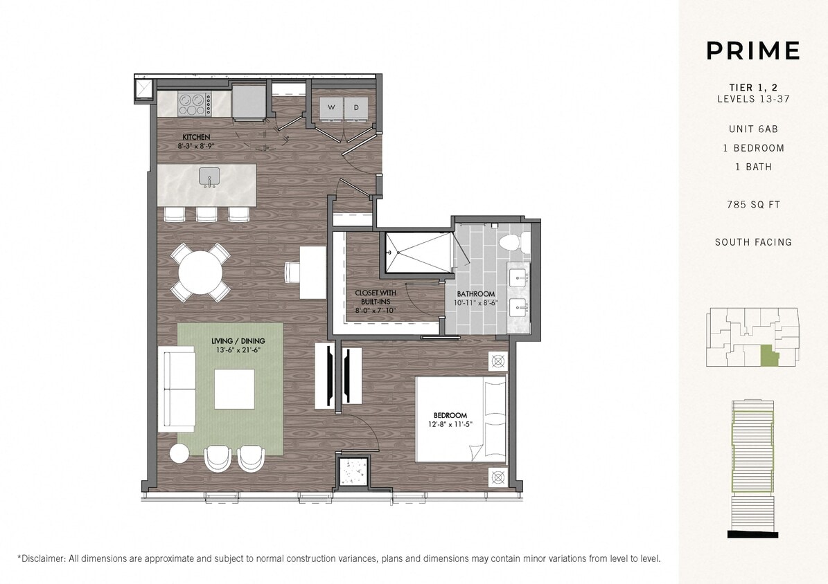 Floor Plan - Prime One BR Stack 06