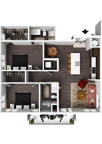 2 Bedroom C - Galahad