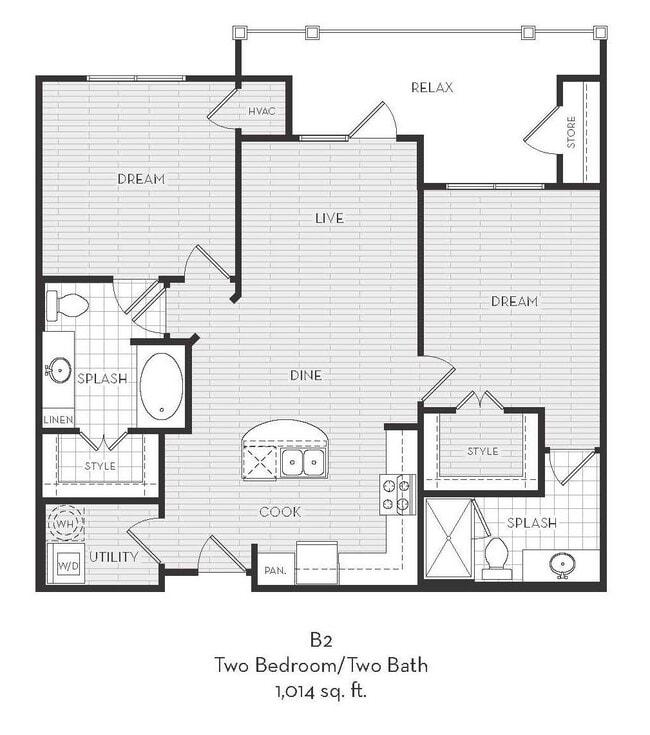 Dalian 151 - B2 - 2 Beds - 2 Baths - 1014 Sq. ft. - Dalian 151