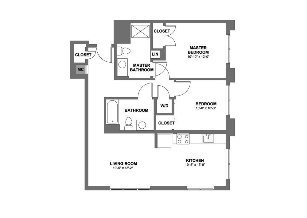 Floor Plan - Two Bedroom