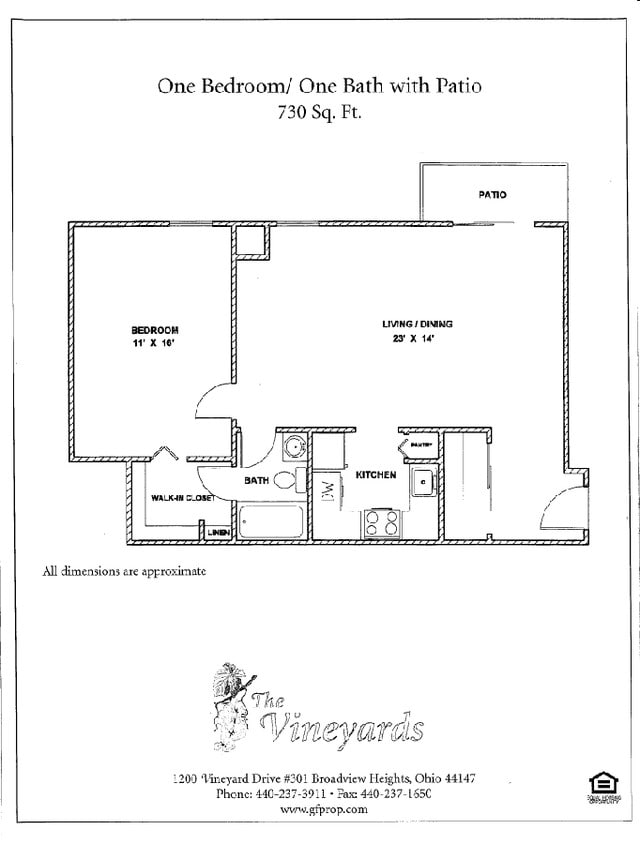 1BR/1BA - One Bedroom with Den
