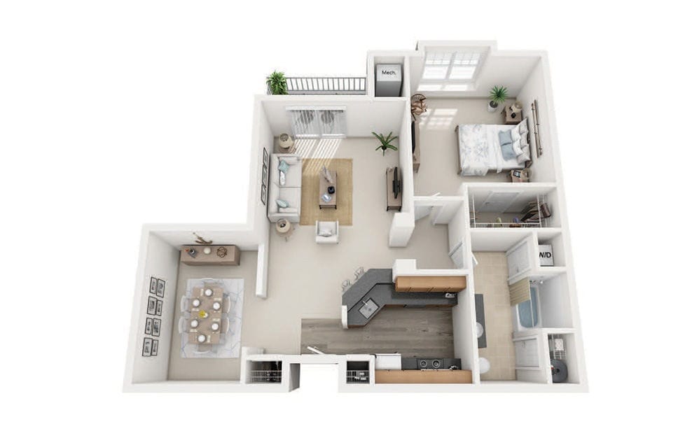Floor Plan - B1 One Bedroom