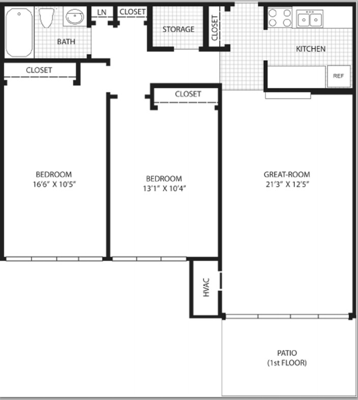 2A - 1 Bedroom Classic Townhome
