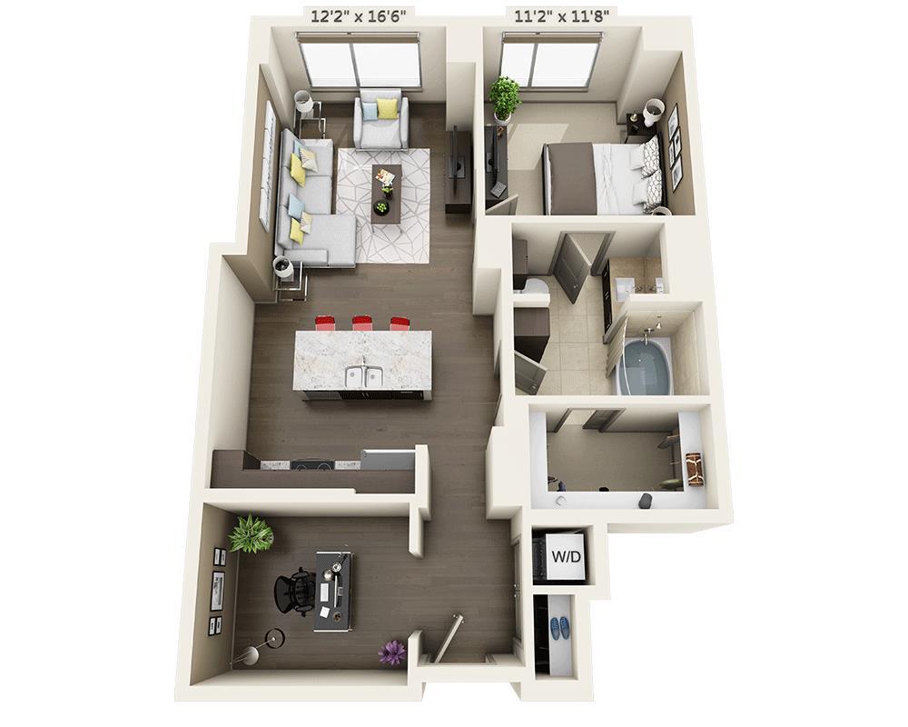 Floor Plan - One Bedroom A1BD