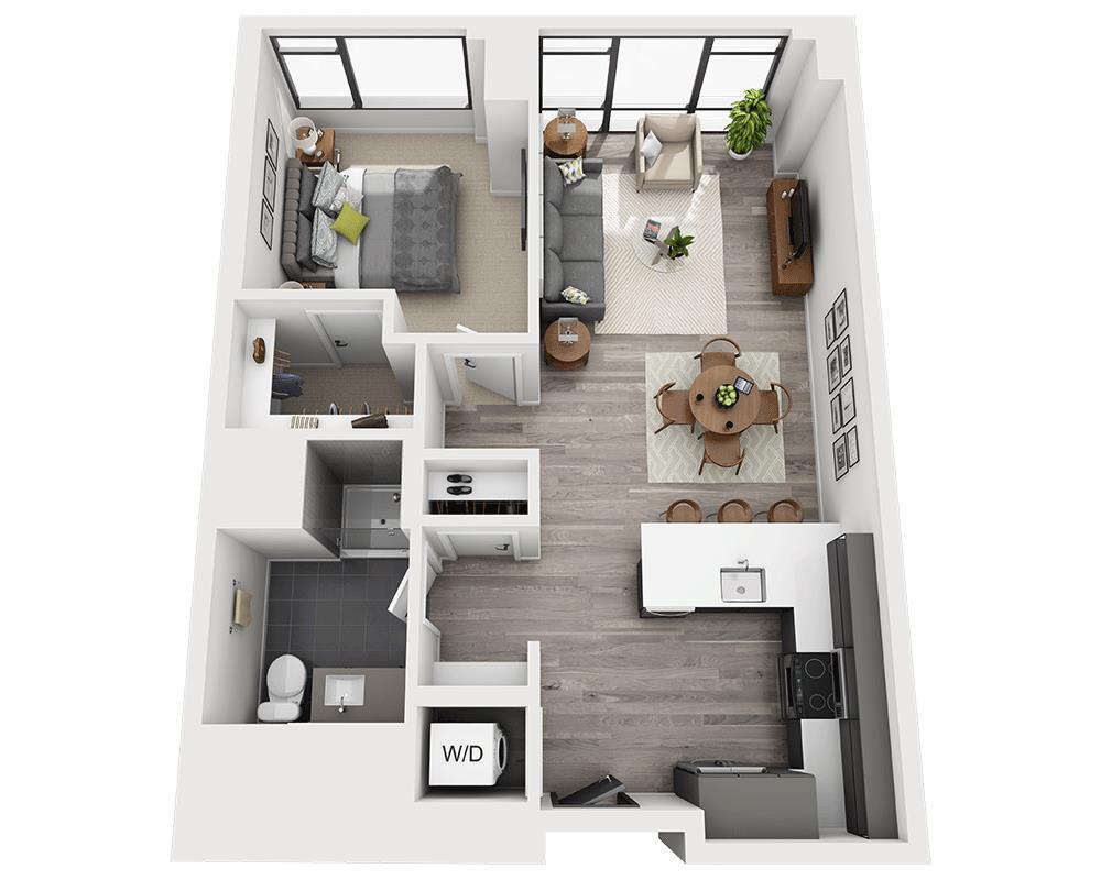 Floor Plan - One Bedroom A1AY