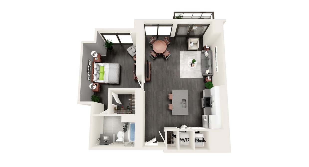 Floor Plan - AZB10 1 BEDROOM AND 1 BATH LARGE