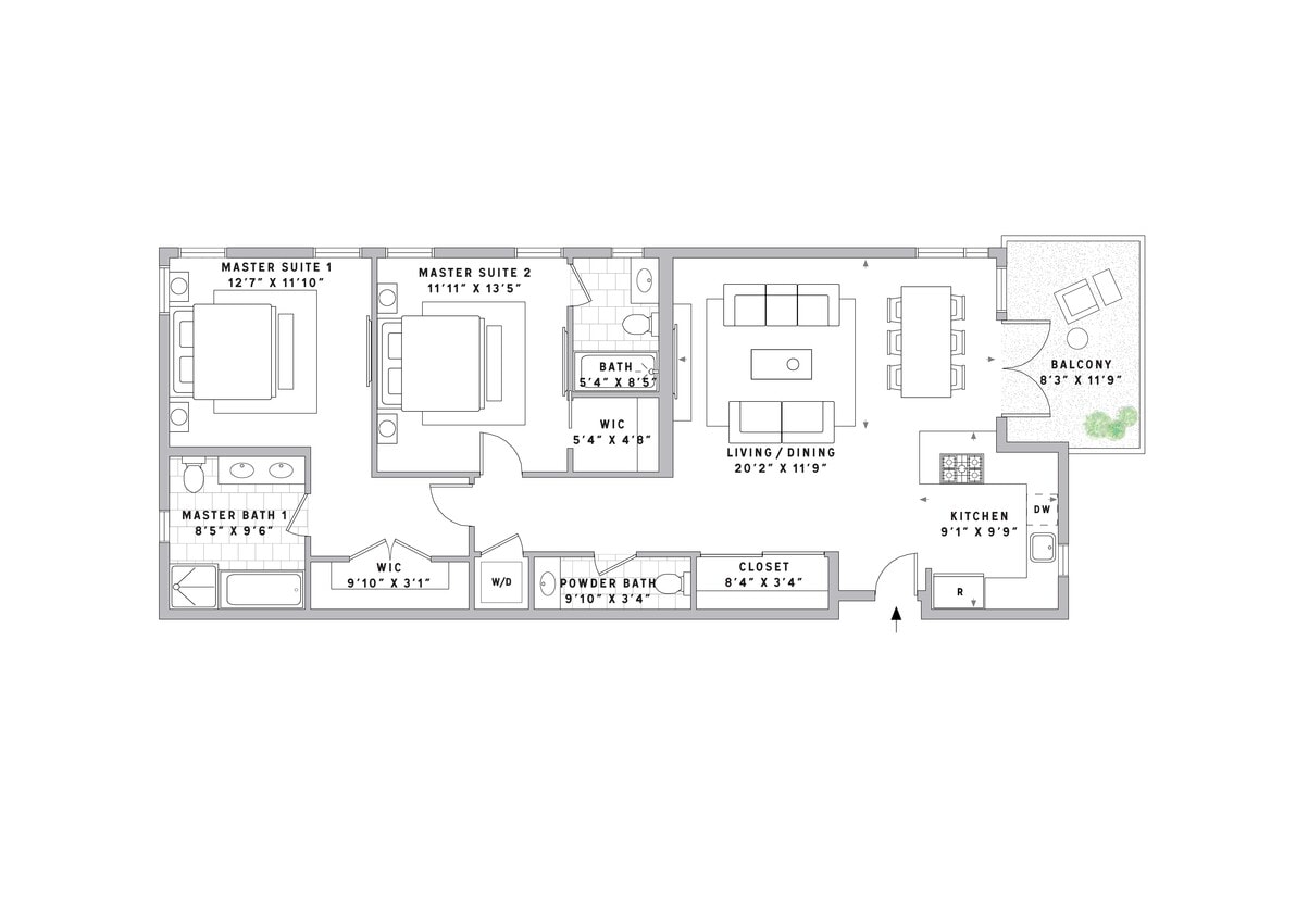 Floor Plan - B8 2 Bed