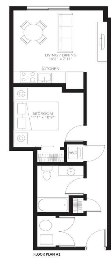 Floor Plan - 1BR-A