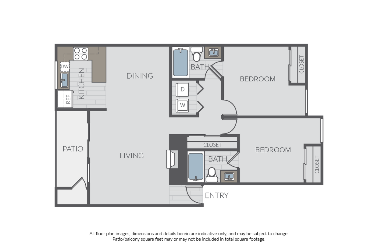Plan 22B (2 Bed, 2 Bath) - Plan 22B