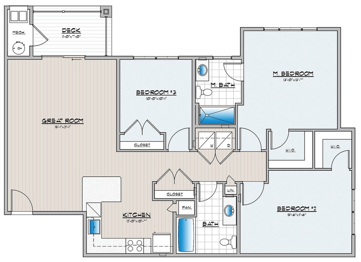 Cambria Phase 2, 3 Bedroom 2 Bath - 3 Bedroom 2 Bathroom Small