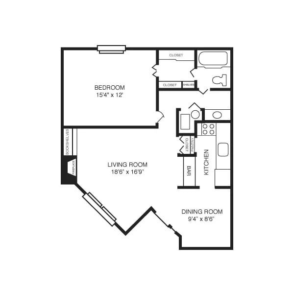North Willow Floor Plan - Andover 800 sq. ft..jpg - 1 Bed/1 Bath-Dn