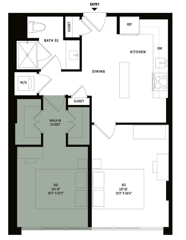 Floor Plan - Co-Living B5-Bedroom 2