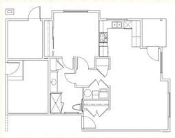 Floor Plan - One Bedroom One Bath