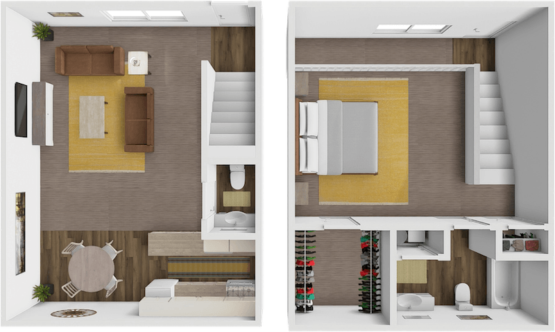 Floor Plan - 1 Bed 1 Bath C