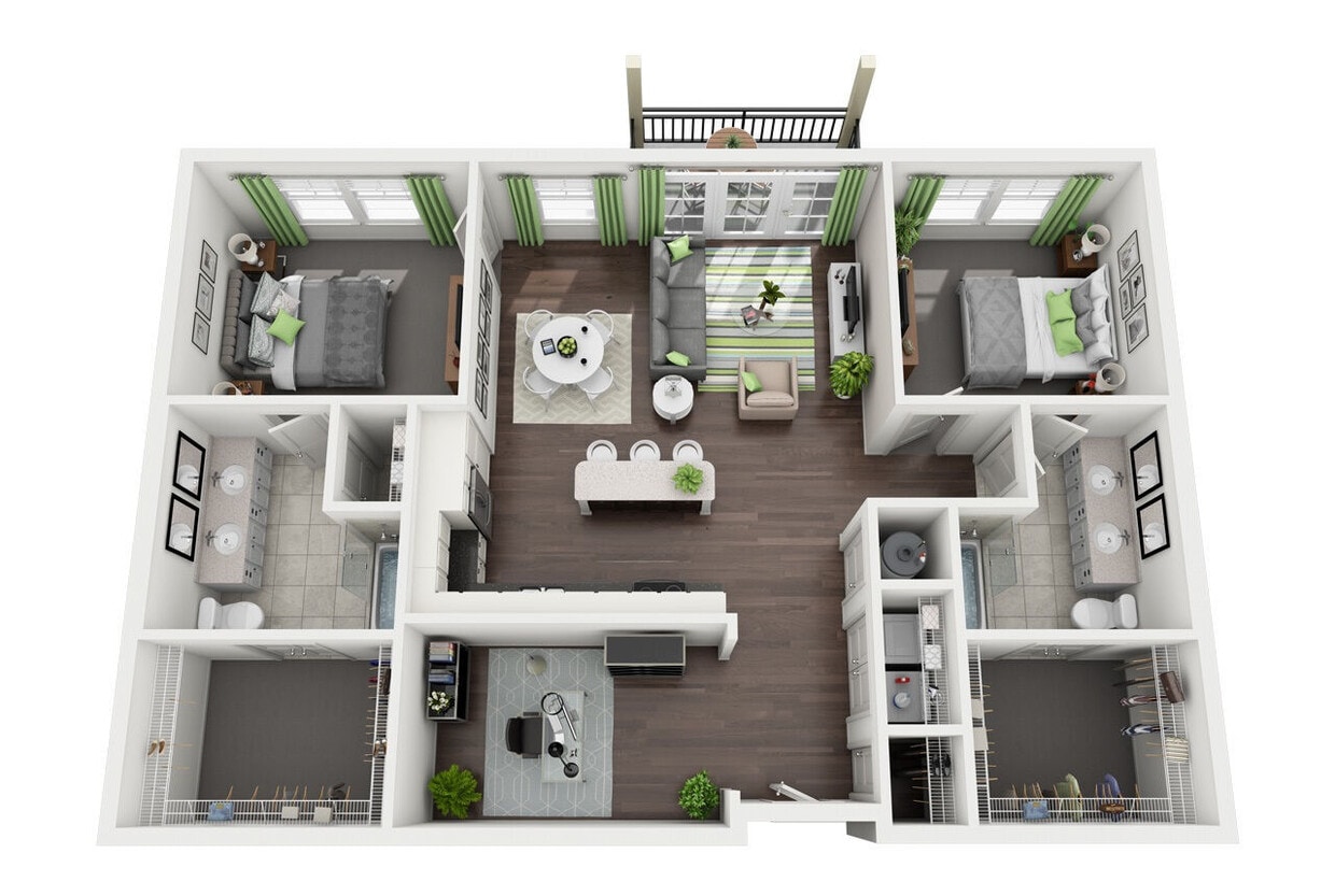 Floor Plan - B4 - 2 bed 2 bth (4764b4)	