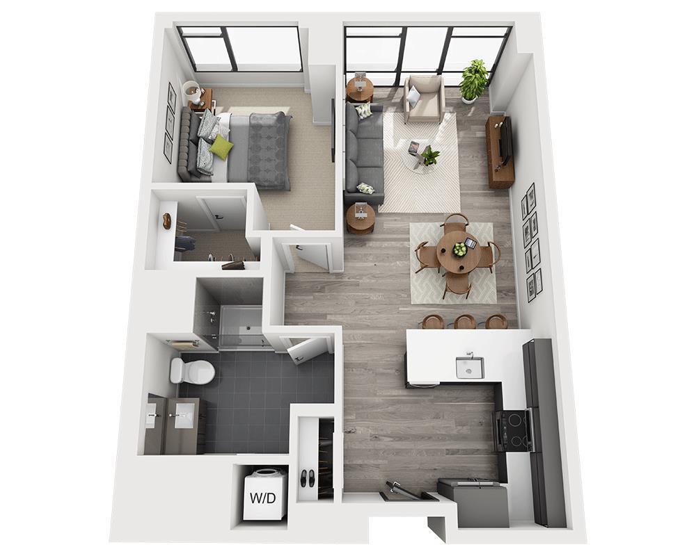 Floor Plan - One Bedroom A1AV