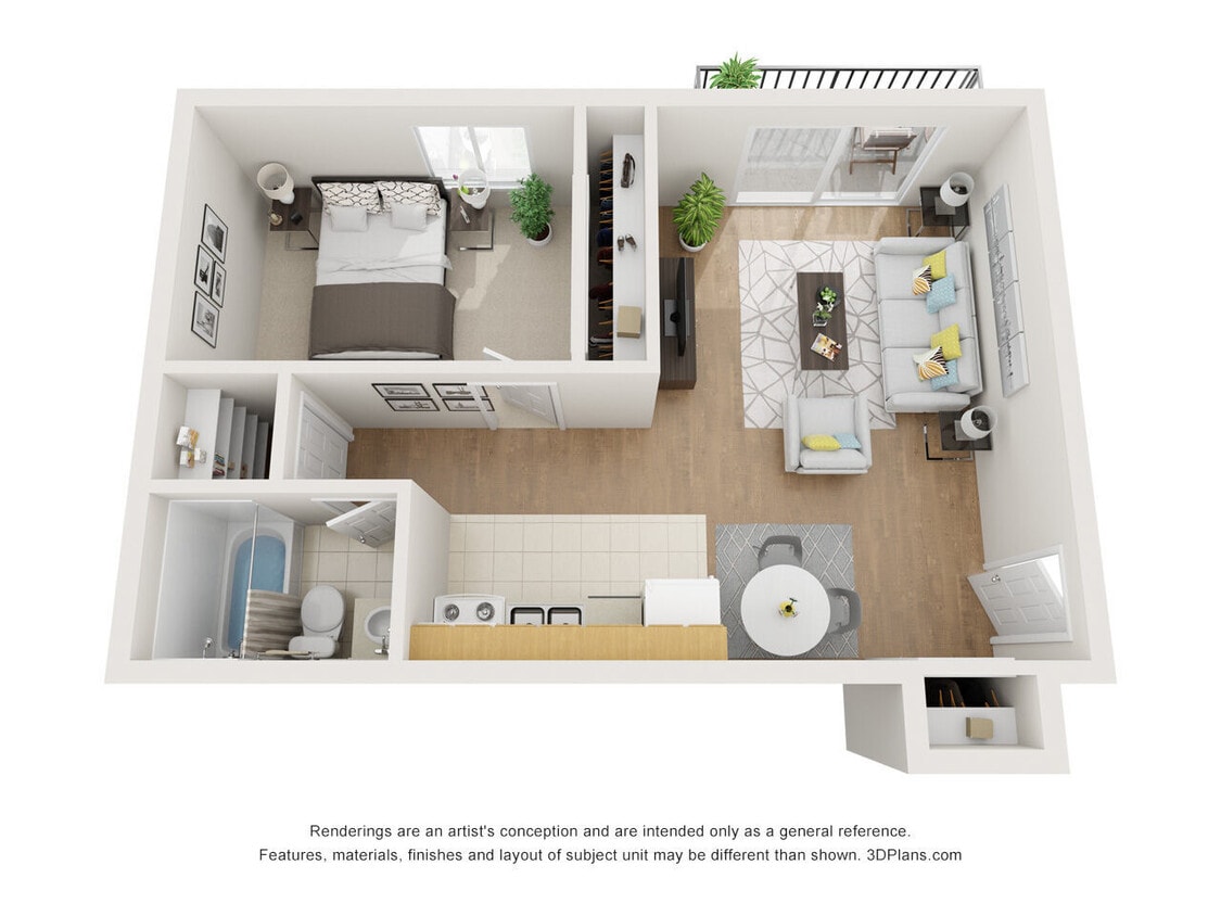 Floor Plan - 1BR1BA- A