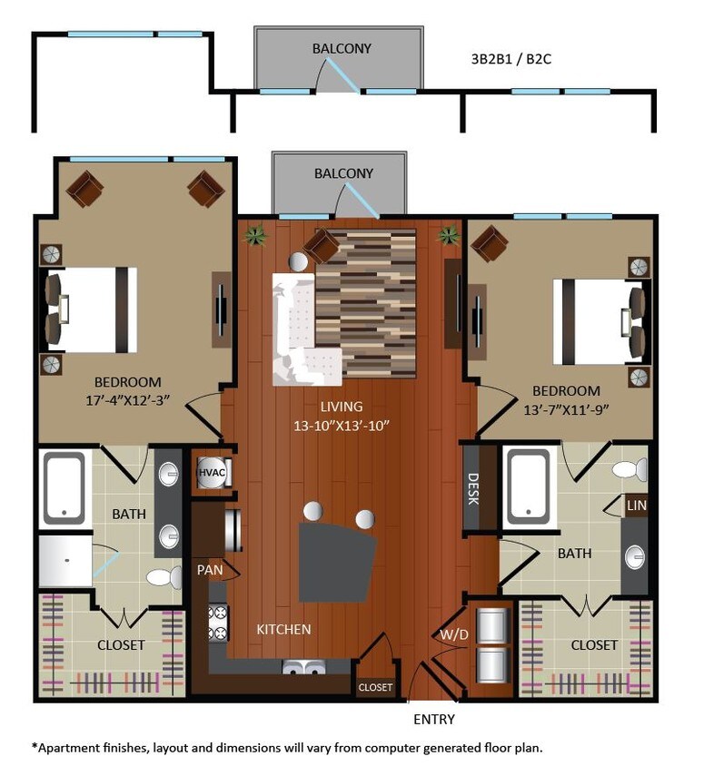 Floor Plan - 3B2B-1