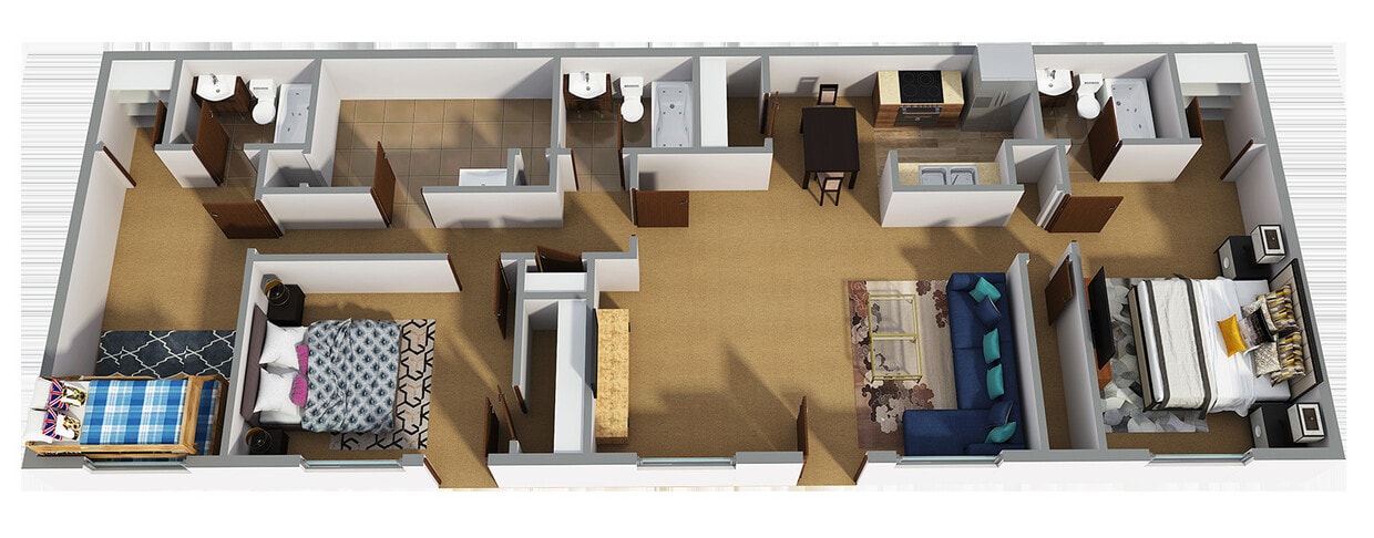Floor Plan - 2 Bed 2 Bath 