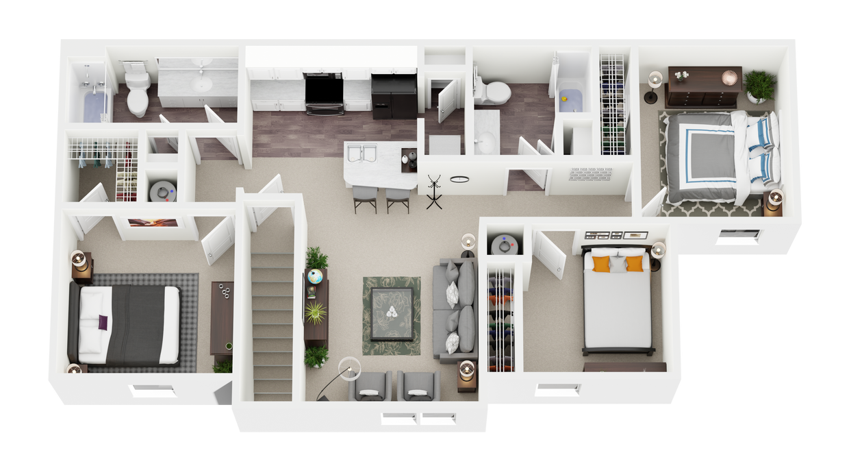Floor Plan - 3 Bed 2 Bath