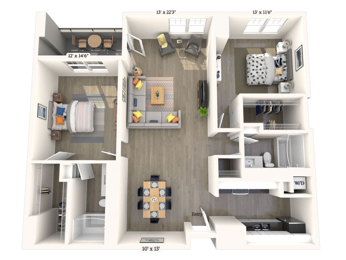Floor Plan - B6-Renovated-I-NoDen