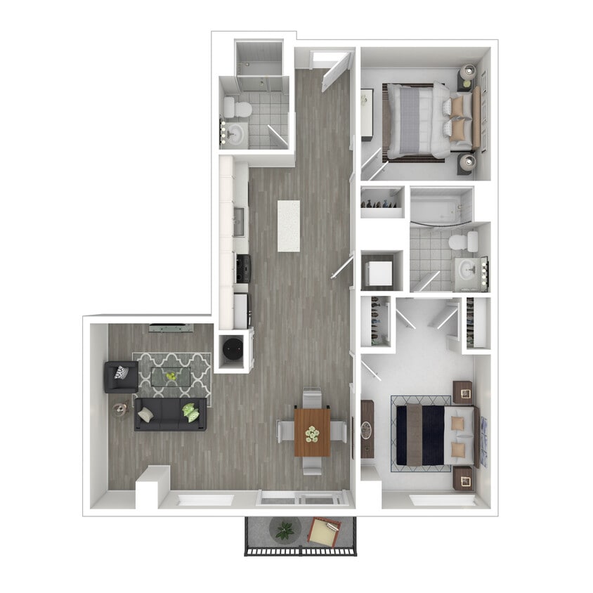 Hilltop - 1x1 (3D Furnished) - Hilltop