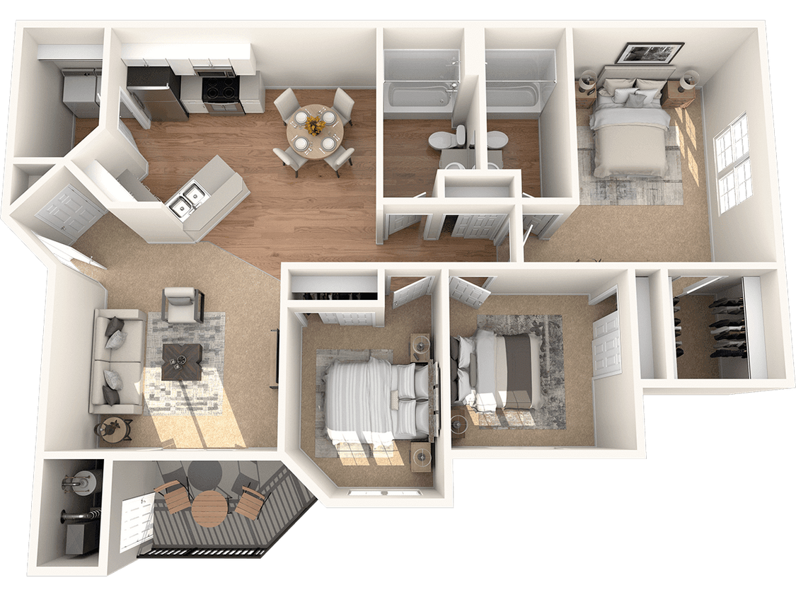 Floor Plan - 3 Bed 2 Bath