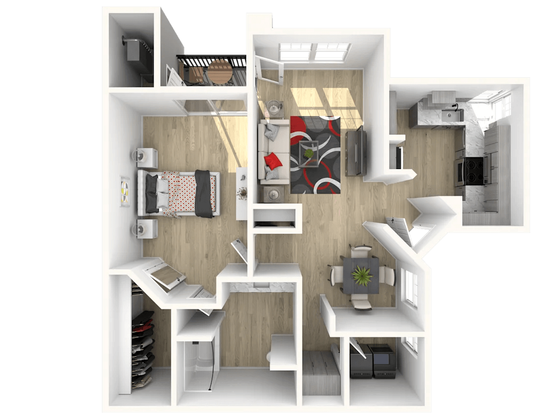 Floor Plan - 1x1 Deluxe